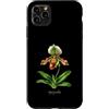 The Botany Bureau Custodia per iPhone 11 Pro Max Illustrazione della pianta dell'orchidea pantofola della signora Paphiopedilum