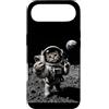 Space Cat Origins Custodia per iPhone Air Divertente Gatto Astronauta Luna Atterraggio Victory Selfie con Terra