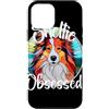 Highland Herd Lettering Co. Custodia per iPhone 12 mini Sheltie Obsessed - Ritratto di cane in vetro colorato