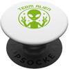Alien Extraterrestrial Sci-Fi UFO Space Team Alien Head Fantascienza Fan Spazio UFO Extraterrestre PopSockets PopGrip Adesivo