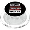 Proud Nurse Funny Nursing Nurses Sorry This Guy Is Already Taken By A Hot And Smart Nurse PopSockets PopGrip per MagSafe
