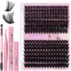 ANNAFRIS Ciglia Finte Ciuffetti Kit 120D+140D Naturali Ciuffetti Extension Ciglia Fai da te Cluster Lashes(120P+140P)