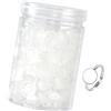 Fiocias Eyelash Glue Cups Contenitore per Colla Extension Ciglia Volume Anello Porta Colla con Base Auto-adesiva Organizzatore Compatto in Pp Materiale Adatto, Fiore Chiaro