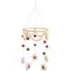 Generic Giostrina Sospesa per Neonati, Morbida Decorazione Fatta a Mano per la Cameretta dei Neonati, 19,5 X 60 Cm, con Grazioso Motivo a Margherita, Ed Elegante (BROWN)