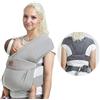 vrbabies Marsupio per neonati dalla nascita, extra morbido, marsupio ergonomico (grigio chiaro)