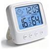 Houdian Igrometro Termometro Digitale, Termometro Ambiente con Livello di Comfort, Monitor di Temperatura e umidità, Termometro da Interno con retroilluminazione, orologio e funzione ℃ / ℉