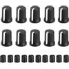 QUARKZMAN 10Pz Manopole Per Potenziometro Manopola Di Controllo Nero Bianco | In Gomma, Sostituzione Per Albero A D, Per Potenziometro Tappo Asta Spinta, Per DJ Controller Mixer Console Encoder