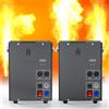ZonQoonz Lanciafiamme, 2 proiettori a fiamma da 180 W, con controller D-MX, Dj Jet Flame Machine per concerti, spettacoli, feste, Halloween, Natale, eventi sportivi