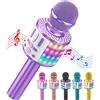 MicQutr Microfono Karaoke per Bambini Bluetooth Senza Fili - Microfono Portatile con Altoparlante Integrato, Luci LED e Effetto Eco, Regalo di Compleanno per Ragazzi e Ragazze 3-12 Anni