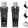 Zeroupshop Sistema microfonico UHF wireless con trasmettitore e ricevitore XLR, gamma dinamica 110 dB, risposta in frequenza 20 Hz-20 KHz, per microfoni dinamici (uno a uno)