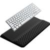 YNNHUDEEP Ergonomico poggiapolsi tastiera con inclinazione di 15° e memory foam per alleviare il dolore in ufficio e gaming, poggiapolsi Wrist Rest, ideale per l'ufficio e la casa ufficio (nero/nero)