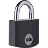 Yale Lucchetto in alluminio YE3B/32/116/1/BK nero, corpo 32mm, arco in acciaio, 3 chiavi