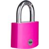 Yale Lucchetto in alluminio YE3B/50/126/1/P rosa, corpo 50mm, arco in acciaio, 3 chiavi