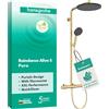 hansgrohe Raindance Alive S Puro - Colonna doccia con miscelatore termostatico, Sistema doccia con rubinetto, soffione (300 mm), doccetta, tubo e asta, oro lucido, 24594990