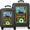 Disney Joumma - Set di valigie Monsters, 46 x 65 x 23 cm, rigida, ABS, lucchetto a combinazione laterale, 91 l, 5,6 kg, 4 ruote doppie, bagaglio a mano