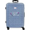 Movom Wild flowers Valigia media blu 45x68x26 cm ABS rigido Chiusura a combinazione laterale 70L 3 kg 4 doppie ruote