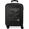 Pepe Jeans Davis - Valigia da cabina nera, 38 x 55 x 20 cm, rigida ABS, chiusura a combinazione laterale, 35 2 kg, 4 ruote, doppia valigia