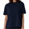 Schiesser Maglietta da Notte da Donna, a Maniche Corte, in Cotone, Mix + Relax, Confezione da 1, Blu Scuro_179267, 42