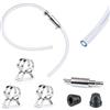 Xujinsongg Kit 8 Pezzi Tubo per Spurgo Freno Moto: 2 Tubi Spurgo Freno Moto, 1 Valvola di Non Ritorno, 3 Fascette Stringitubo, 2 Tappi di Copertura, Tubo Spurgo Freno per Motociclette