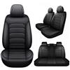 FIENZA Coprisedili per Dacia Sandero Stepway 2026 5 Posti Universali Auto Accessori,Similpelle Impermeabile Copri Sedili Auto Traspirante Anti-graffio,Compatibili Airbag Laterali,Facile Installazione(Nero)