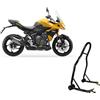 WinNet Cavalletto alzamoto alza moto compatibile con Triumph Tiger 800 900 1200 per alzare sollevare la ruota gomma cerchio forcellone posteriore dietro retrotreno (posteriore con forchette)