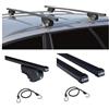 farbrothersonline COMPATIBILE CON FORD Focus II SW anno 2008 BARRE PORTAPACCHI TOTUS CUBE PER TETTO AUTO CON REALING CORRIMANO ALTI OMOLOGATE ACCIAIO 127CM QUADRATA MAX 100KG
