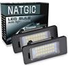 NATGIC 1 Paio di Luci per Targa a LED 3528 Chips 24SMD CAN-BUS Integrato Luce per Targa a LED per Targa a LED LED Numero Targa Luce Lampada per Serie 1 Serie 3 Serie 5 X5 X6 12V 3W - 6000K Bianco