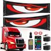 Strixorn 2 luci LED per gli occhi del diavolo per auto, personalizzate, per finestrini dell'auto con telecomando per auto, camion, testo, graffiti, Smart App, Bluetooth USB 5 V (374 x 92 mm)