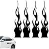 Generic Adesivi per finestrini Auto, Decalcomanie Laterali per Auto - Adesivo per portiera Auto 4 Pezzi Decalcomania per Auto | Decalcomanie uniche per carrozzeria a Forma di Fiamma per motociclette,
