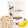 Honeyberry Banane Liofilizzate a Pezzi 100g - Frutta Liofilizzata - Banane Disidratate ed Essiccate - Frutta Disidratata e Secca - Perfette per Dolci, Decorazioni, Frullati, Muesli e Dessert