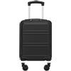 KONO Valigia leggera ABS + PC rigida con serratura TSA, valigetta da viaggio con 4 ruote, Nero , Kabinenkoffer