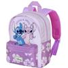 CARTOON Zaino prescolare Stitch e Angel borsa per la scuola asilo nido materna 27 cm zainetto con tasca frontale per bambine