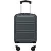 KONO Valigia leggera ABS + PC rigida con serratura TSA, valigetta da viaggio con 4 ruote, grigio., Kabinenkoffer