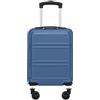 KONO Valigia leggera ABS + PC rigida con serratura TSA, valigetta da viaggio con 4 ruote, Blu scuro, Kabinenkoffer