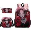 Anjinguang Osaki Nana - Set di 3 zaini con stampa 3D Komatsu Nana con borsa a tracolla e borsa per cancelleria, zaino casual da viaggio 3 in 1, Tipo 8., Taglia unica, Set di zaini per la scuola