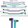 RYERCAT Set di 2 spazzolini da denti a due lati per gatti, spazzolino da denti con micro testa per adattarsi alla bocca di gatti/gattini, forniture per la cura dentale del gatto, spazzolino per
