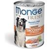 Monge Fresh SENIOR TURCHESE CON VERDURE, cibo umido per cani anziani (cibo in scatola di tacchino con verdure, alta digeribilità, alimento bilanciato, cibo naturale di alta qualità per cani, 400 g)