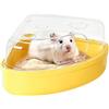 Generisch Hamster Litter Box, Cheese Shape Container, Small Transparent Size Dust Bath for Gerbil, Fun Play Feature Style, Pet Accessory Category, Home Playground Exploring Travel Hiding Sleeping
