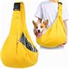 Forhome Borsa da Viaggio per Cani, Marsupio cane taglia piccola, Pieghevole, Regolabile ad alta capacità, per Cane/Gatto Fino a 7.5 KG, per Viaggio, Ciclismo, Passeggiata (giallo)