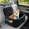 Ruioomeep Seggiolino auto per cani di piccola taglia, in memory foam, letto da viaggio, rialzo rimovibile e lavabile, stabile seggiolino auto per cani con 2 cinture di sicurezza per viaggi e comfort (40 x 40 x