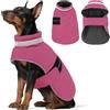 ASENKU Cappotto Impermeabile L per Cane, Giacca Invernale Calda con Riflettenti, Regolabile, Apertura Collare, Gilet Invernale per Per Bulldog Francese, Cocker, Border Collie per Giorni Piovosi