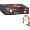 Humsienk Batteria al litio LiFePO4 48V 100Ah Bluetooth con BMS 100A, 5,12KWh Armadio Server Batteria Solare per Impianto Solare Set Completo, Impianto Fotovoltaico