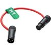 HangTon Cavo audio per registratore mixer microfono altoparlante audio mixpre 10 II zoom F8n Zaxcom Sony fotocamera Canon XLR 3 pin maschio a femmina, basso profilo ad angolo retto rosso 30 cm