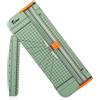 Firbon Taglia Carte per Ufficio Professionale, Plastificatrice Taglierina, Taglierina Titanio Scrapbooking con Sicura Automatica(Morandi)