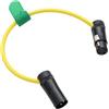 HangTon Cavo audio per registratore Mixer Microfono Speaker Sound Devices Mixpre 10 II Zoom F8n Zaxcom Sony Canon Camera, XLR 3 Pin Maschio a Female, Basso Profilo Right Angle Giallo 30 cm