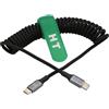 HangTon Cavo di ricarica rapida USB Type-C 240W PD per iPhone 15/16/17, MacBook Pro, Mate 70, iPad, Canon R5C Sony FX3, Panasonic GH5II, Laptop, Intrecciato, 5-48V