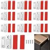 WaxYxaW Magnete porta armadio, magneti autoadesivi per porte, invisibili per recinzioni, cassetti, porte scorrevoli, con nastro adesivo e viti, finitura in acciaio inossidabile resistente