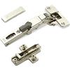 SOTECH 2 x cerniere universali Salice con foro a 110° T52 Push Open | con molla negativa per porte arrotondate, ribattute e profilate con piastra trasversale altezza 3 mm