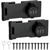 MIYUANGKJ 2 pezzi serratura a combinazione da 5 pollici con serratura a combinazione, serratura a combinazione, serratura a chiave, serratura Hasp Lock nero per porte armadi finestre