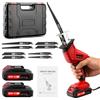 wowspeed Sega a Gattuccio, Seghetto Elettrico a velocità Variabile da 0-4000 U/min, Sega Elettrica per Legno a Batteria da 21V, Seghetto Alternativo per Metalli, PVC con 2 Batterie e 8 Lame